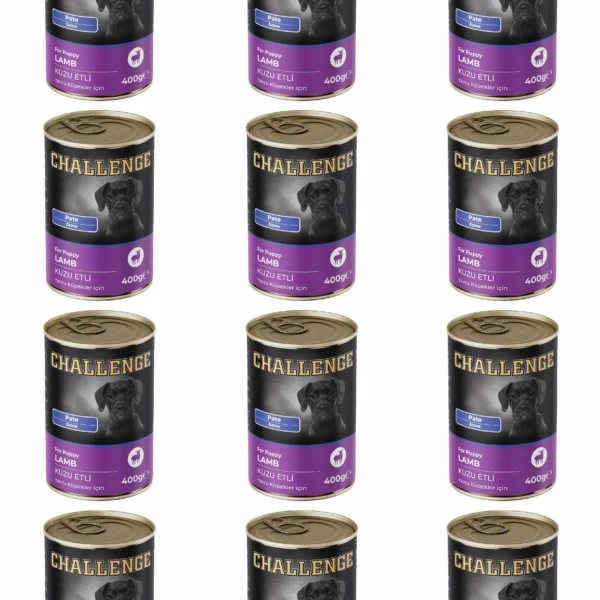 Challenge Pate Kuzu Etli Yavru Köpek Konservesi 400 gr x 12 Adet