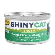 GimCat Shinycat Broth Sos İçinde Aloe Veralı ve Ton Balıklı Kedi Konservesi 70g